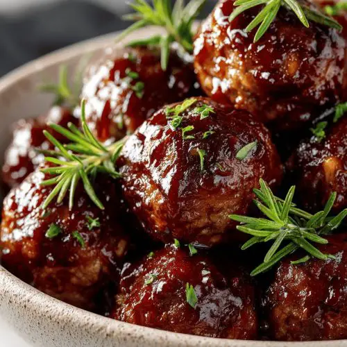 Pumpkin Pie Glazed Meatballs