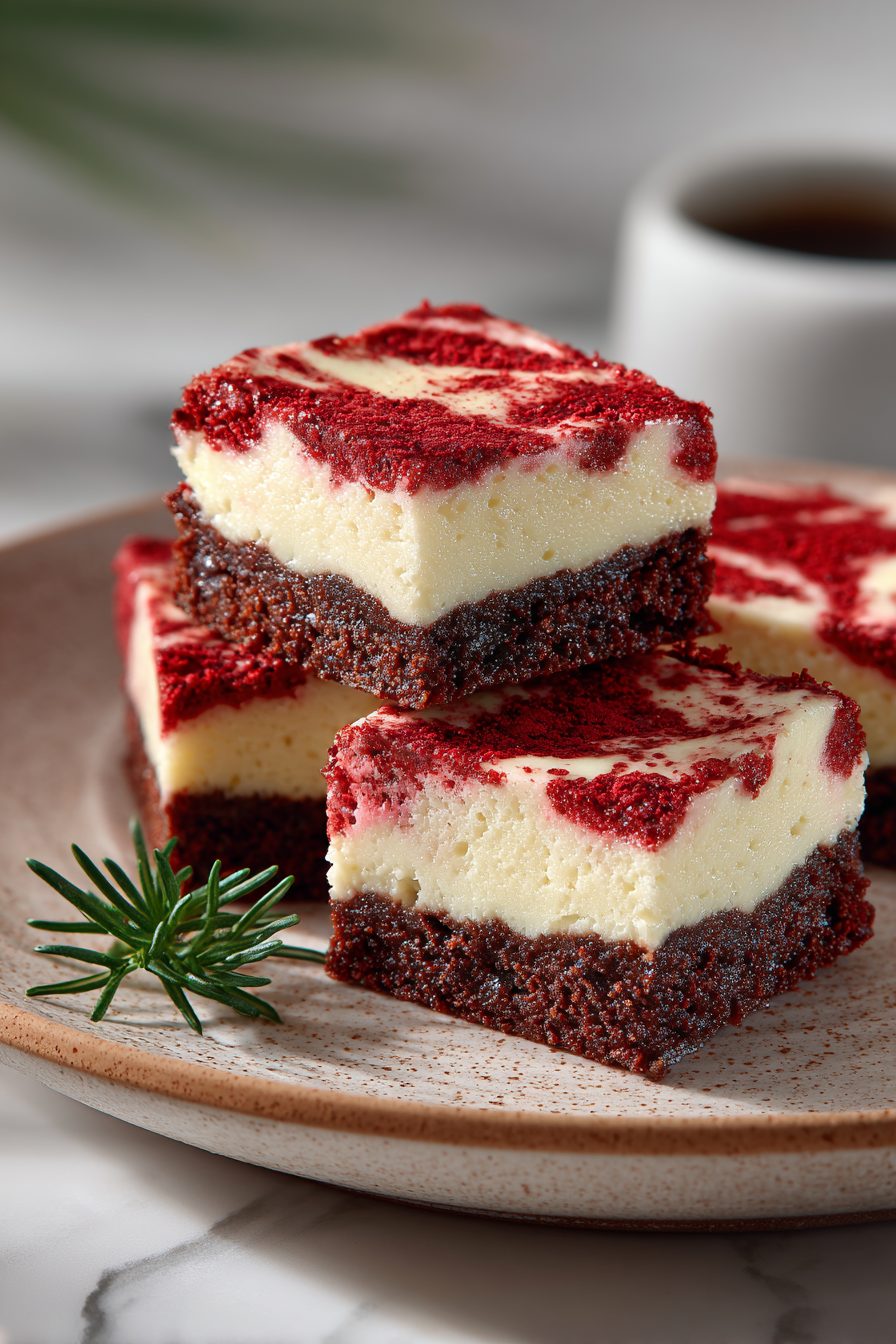 Red Velvet Cheesecake Brownies
