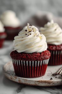 Red Velvet Cupcakes with Cream Cheese Frosting