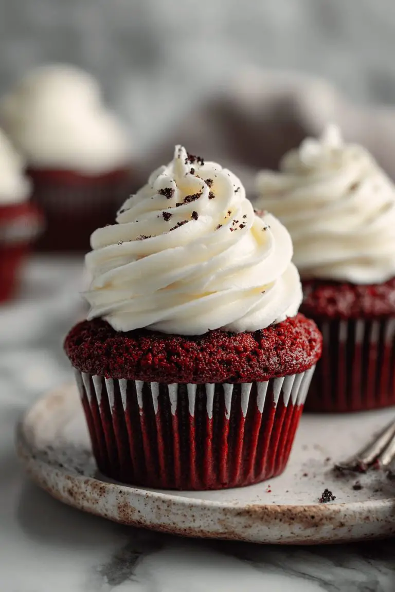 Red Velvet Cupcakes with Cream Cheese Frosting