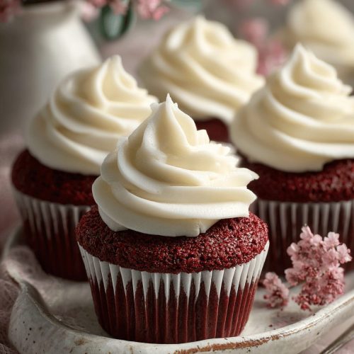 Red Velvet Cupcakes with Cream Cheese Frosting