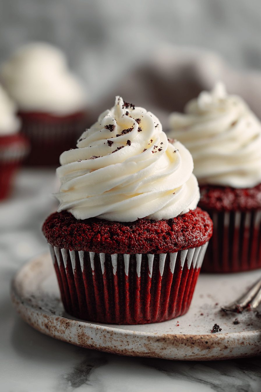 Red Velvet Cupcakes with Cream Cheese Frosting