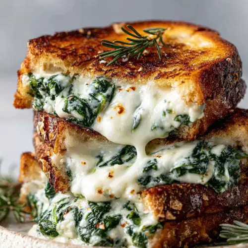 Spinach Artichoke Grilled Cheese