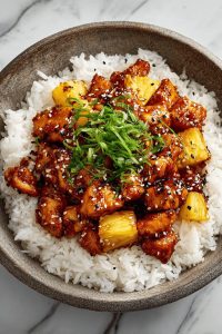 Teriyaki Chicken with Pineapple Delight