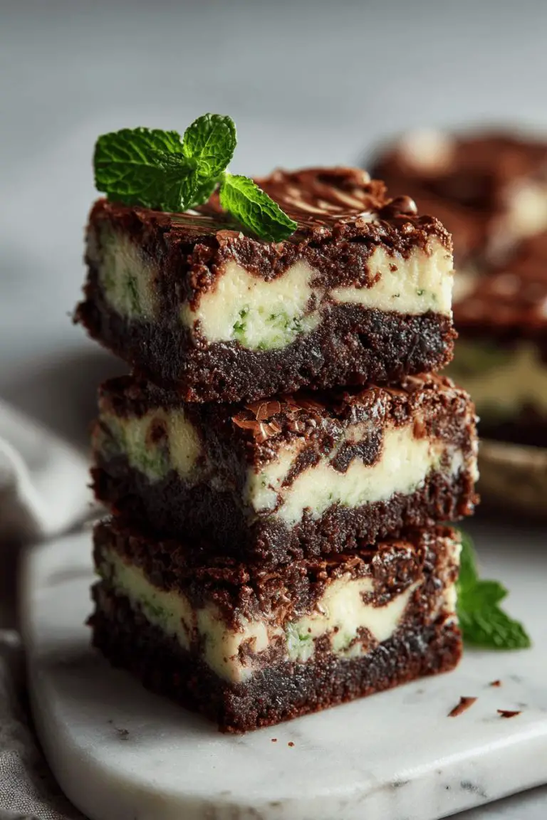 Thin Mint Cheesecake Brownies