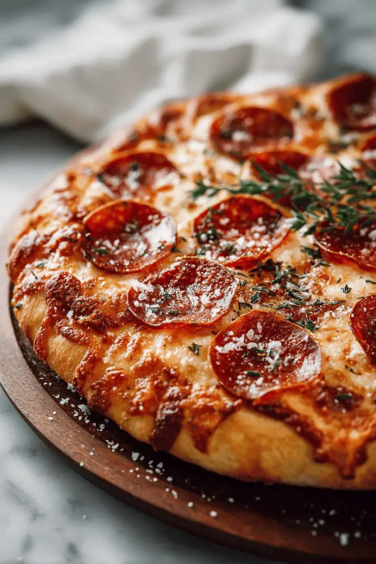 Tortilla Crusted Pepperoni Pizza