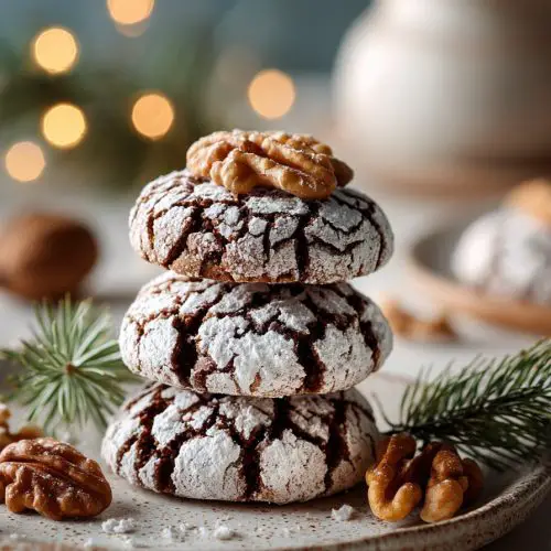 Walnut Crinkle Cookies Recipe