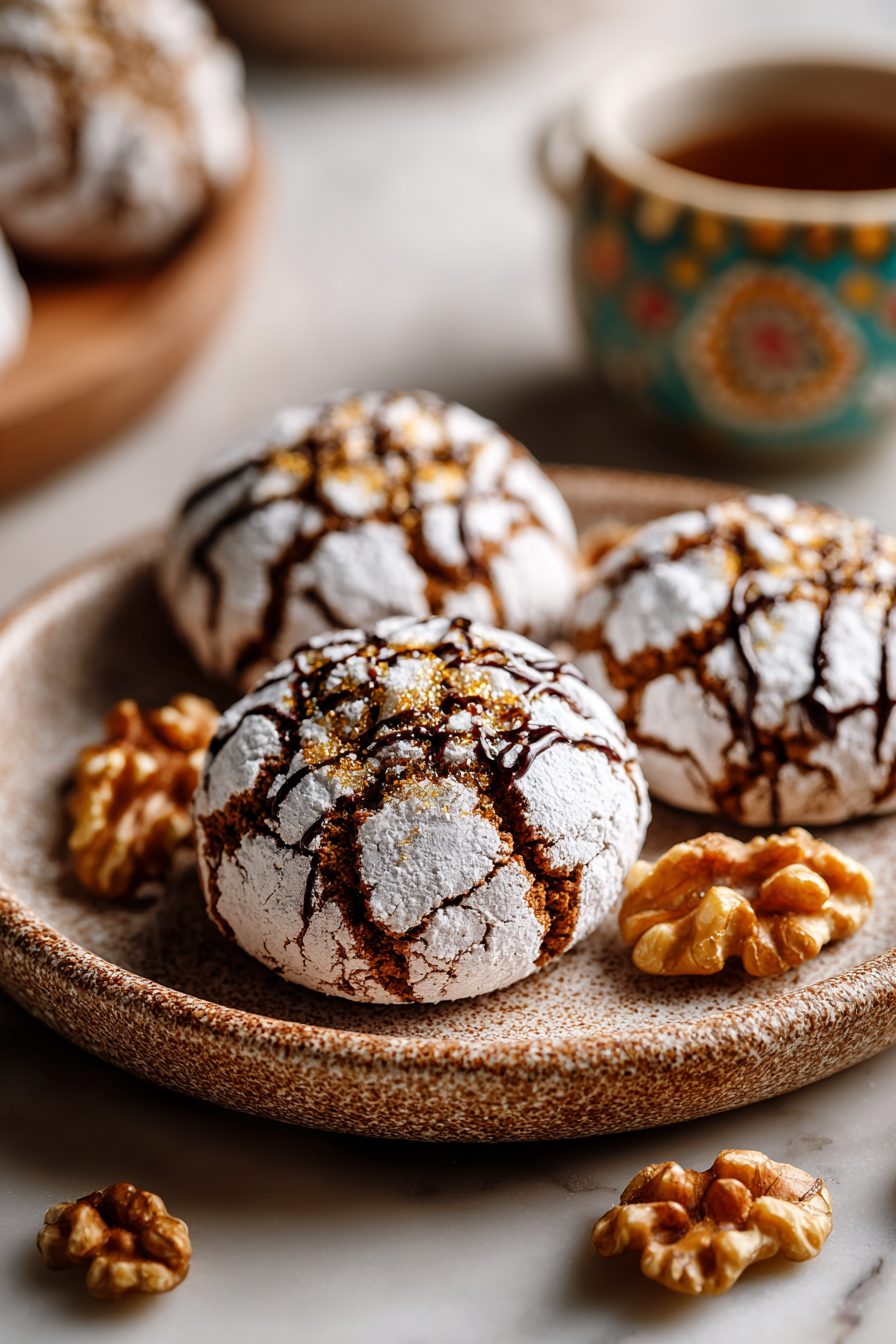 Walnut Crinkle Cookies Recipe