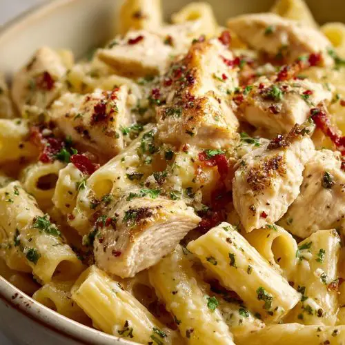 White Cheddar Chicken Pasta Delight
