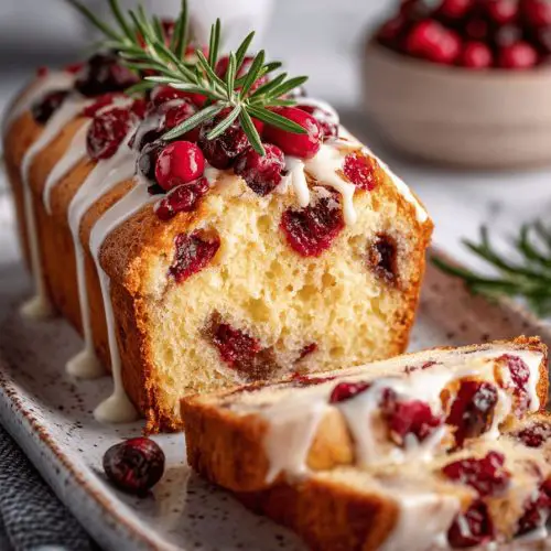 White Chocolate Cranberry Pound Cake Recipe