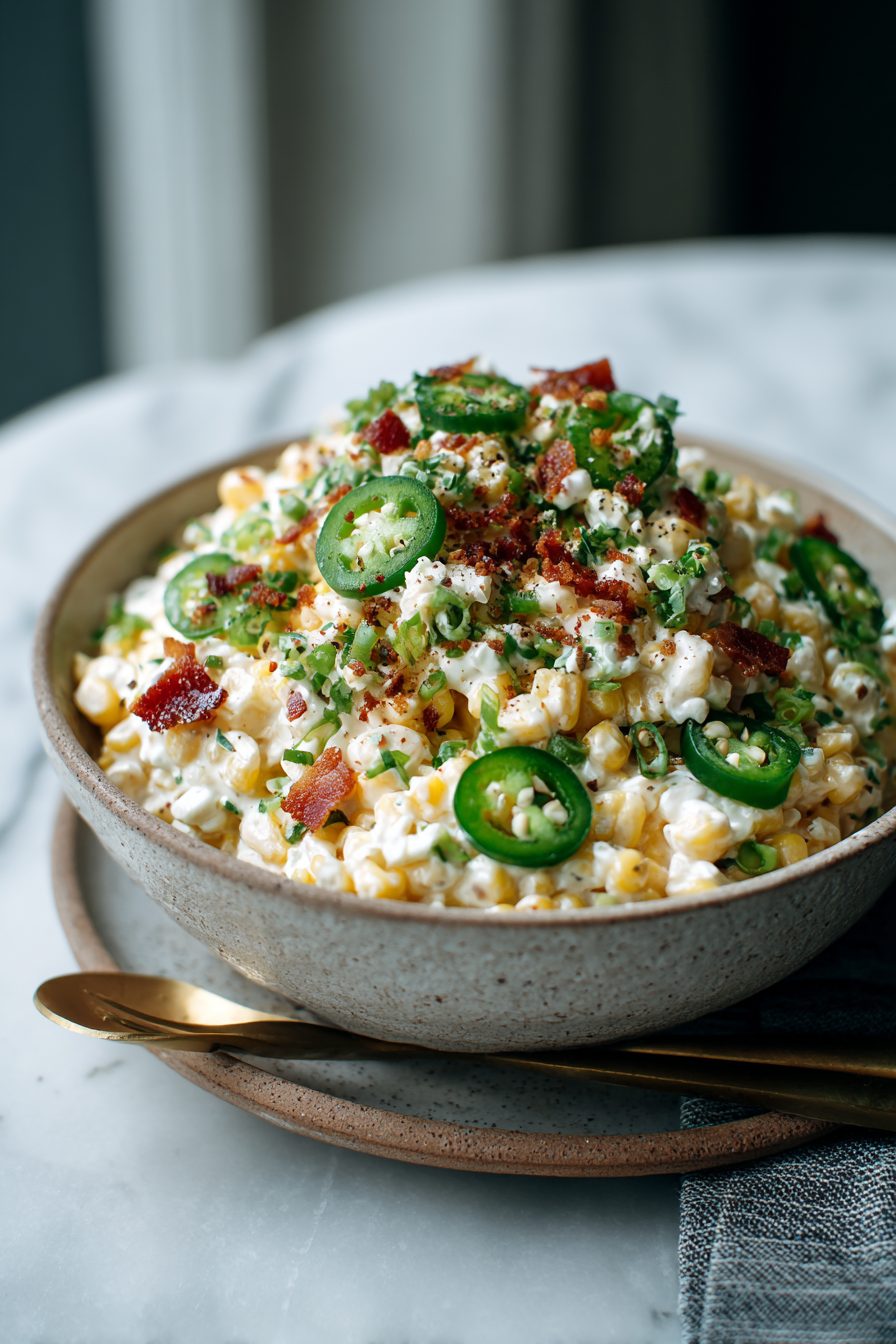 Bacon Jalapeño Creamed Corn Recipe