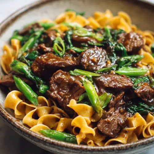Beef Tips with Egg Noodles Recipe
