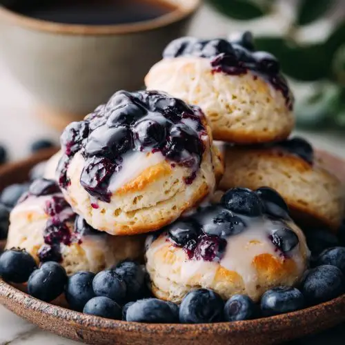 Blueberry Glazed Biscuits
