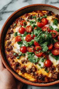 Cheeseburger Skillet Pizza Recipe