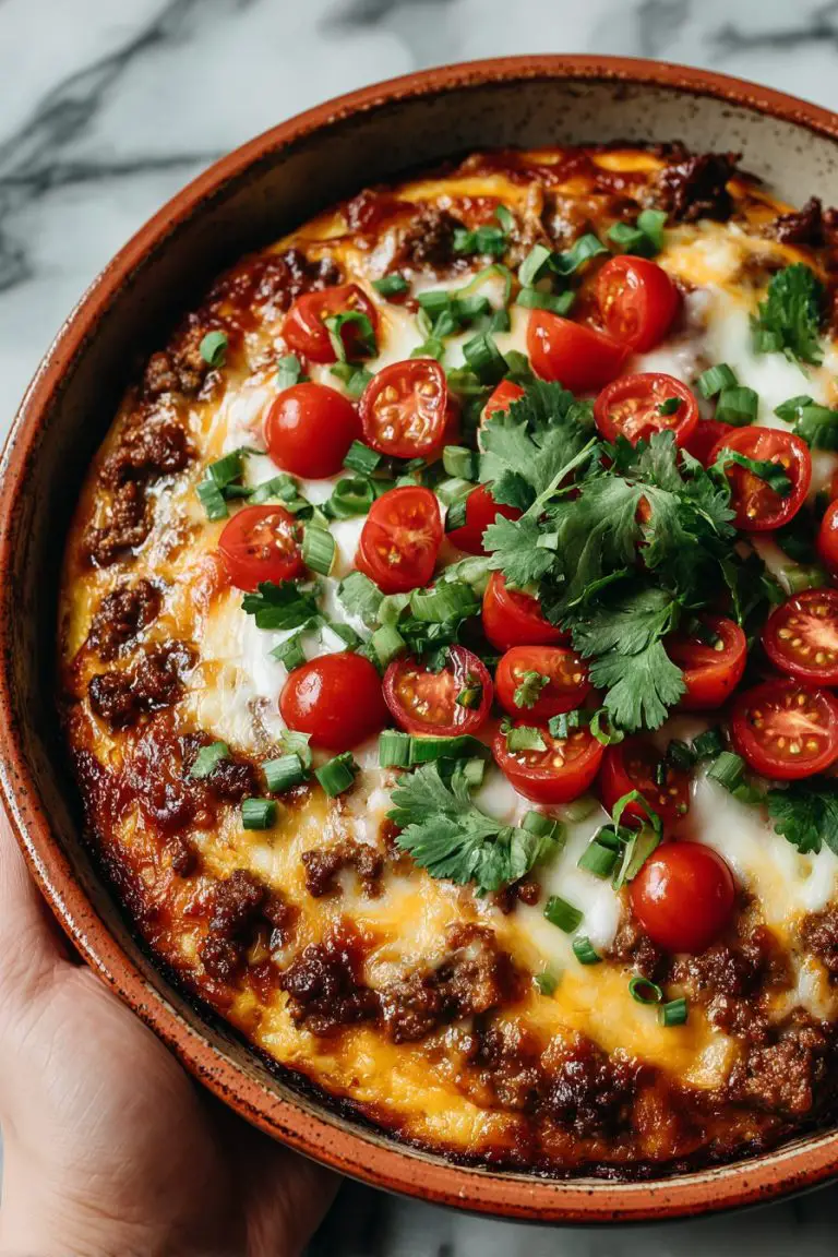 Cheeseburger Skillet Pizza Recipe