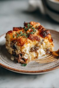 Cheesy Crockpot Cheesesteak Casserole