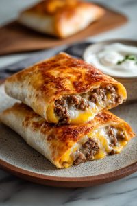 Chimichangas with Beef and Cheese