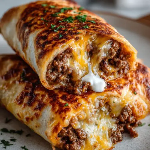 Chimichangas with Beef and Cheese