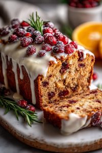 Cranberry Orange Glaze Bread Recipe