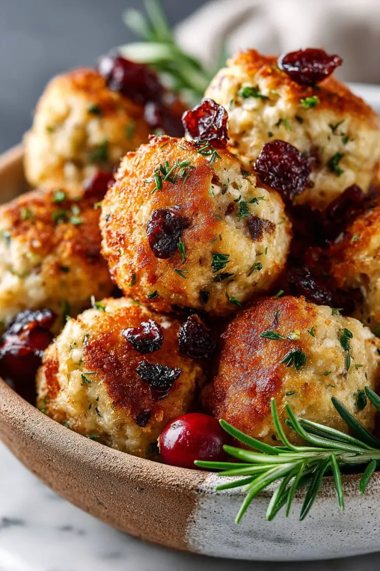 Cranberry Turkey Stuffing Balls