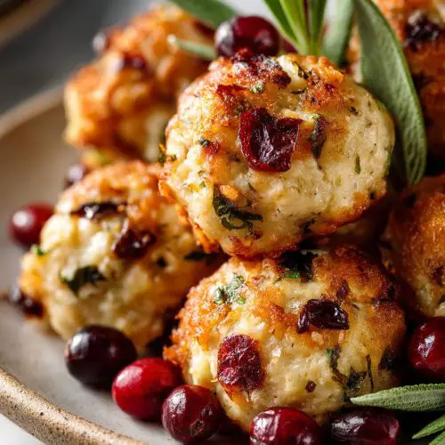 Cranberry Turkey Stuffing Balls