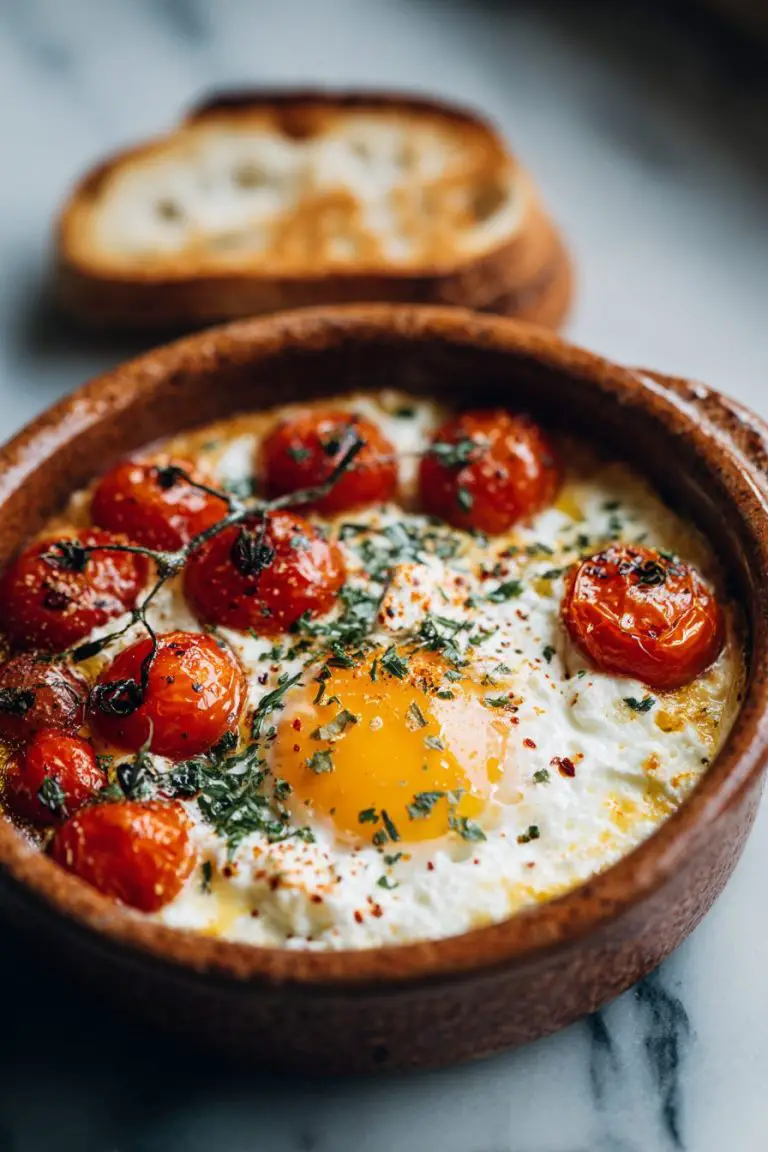 Creamy Baked Feta Eggs Recipe