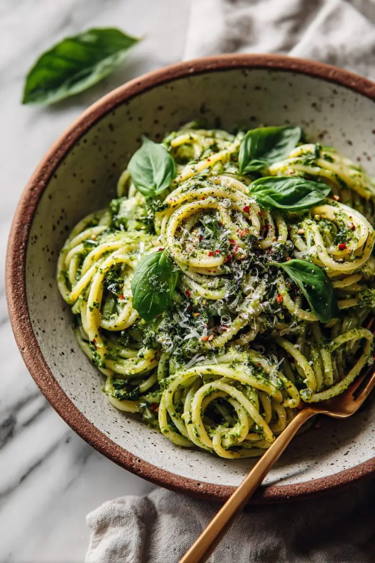 Creamy Broccoli Pesto Pasta