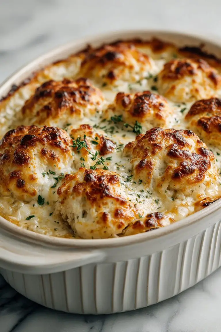 Creamy Chicken and Biscuits Casserole