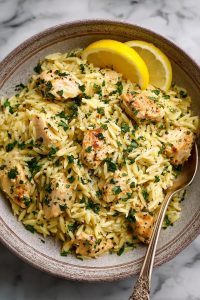Creamy Lemon Chicken Orzo Recipe