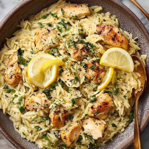Creamy Lemon Chicken Orzo Recipe