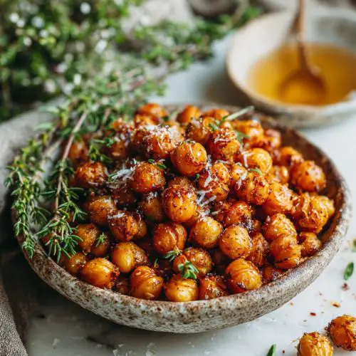 Crispy Honey Cinnamon Chickpeas