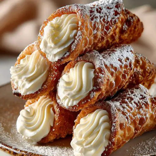 Crispy Italian Cream-Filled Cannoncini