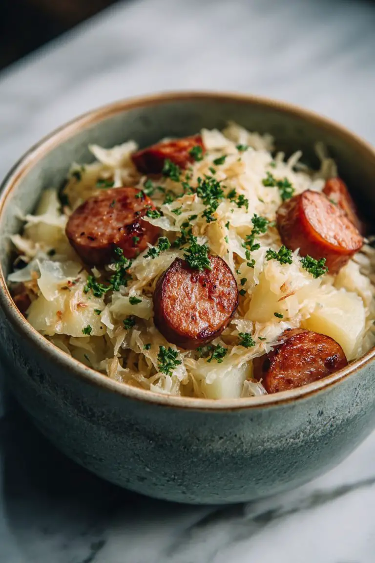 Crock Pot Sausage Sauerkraut and Potatoes Recipe