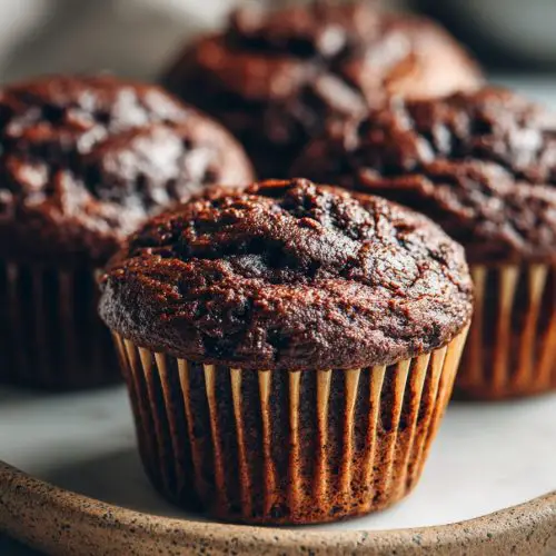 Dark Chocolate Banana Muffins