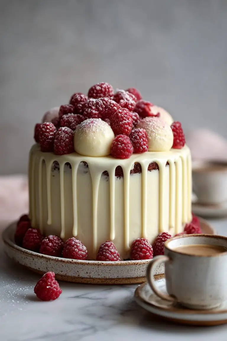 Decadent White Chocolate Raspberry Cake Recipe