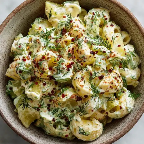 Dill Pickle Macaroni Salad Recipe