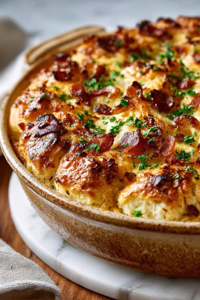 Easy Bacon Egg and Cheese Biscuit Casserole