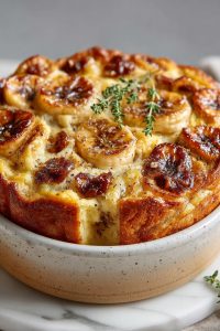 Easy Banana Bread Breakfast Casserole