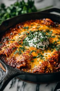 Easy Beef Enchiladas in One Skillet