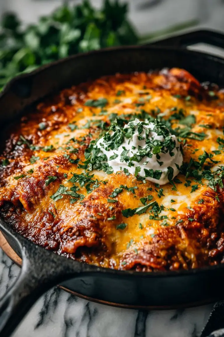 Easy Beef Enchiladas in One Skillet