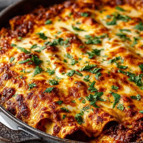 Easy Beef Enchiladas in One Skillet