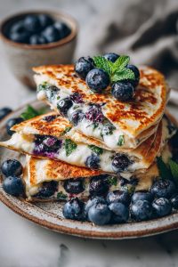 Easy Blueberry Breakfast Quesadilla