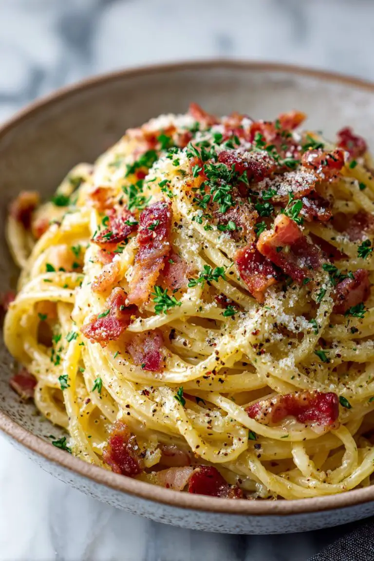 Easy Carbonara with Bacon