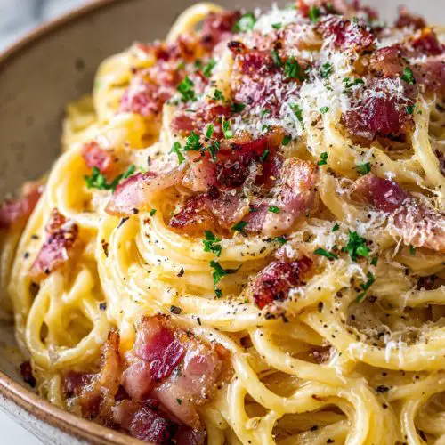 Easy Carbonara with Bacon