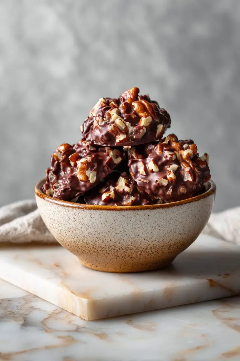 Easy Chocolate Pecan Turtle Clusters