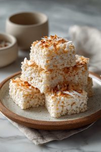 Easy Coconut Rice Krispies Treats