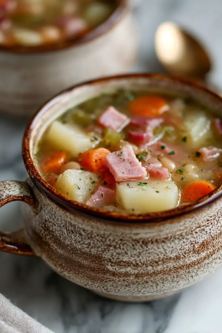 Easy Crockpot Navy Bean and Ham Soup