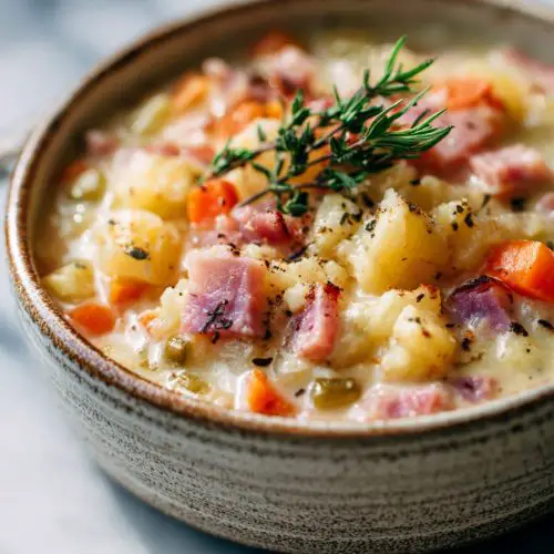 Easy Crockpot Navy Bean and Ham Soup