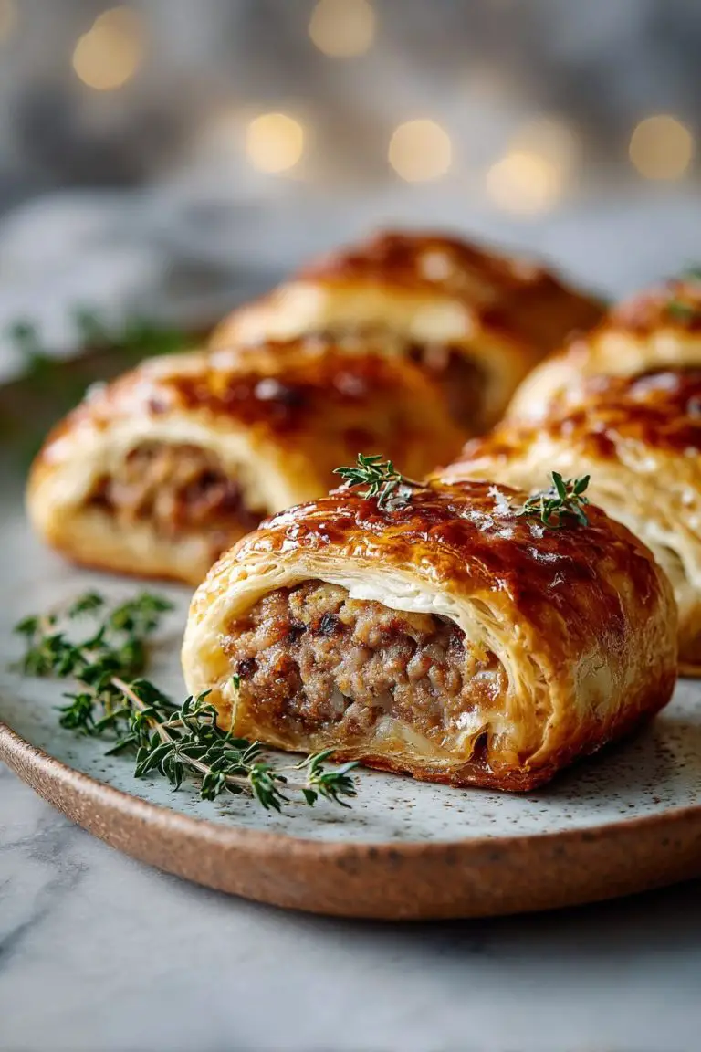 Easy French Onion Sausage Rolls