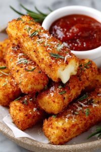 Easy Fried Mozzarella Sticks Recipe